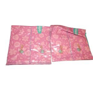 SwimSchool pink floral print girls OS One Size inflatable arm floats